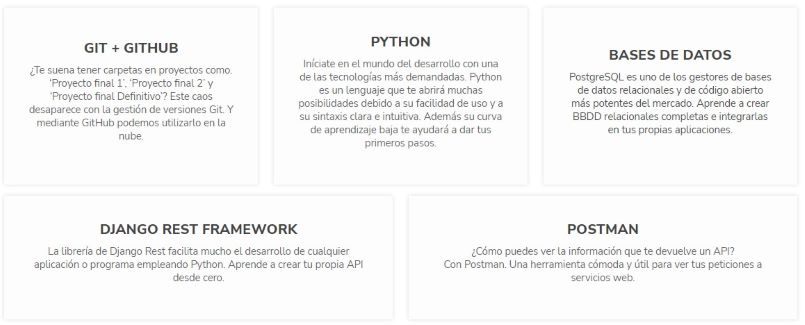 Módulos del Bootcamp Online de Python
